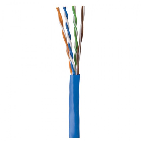 96273-06-06 Coleman Cable 1000' CAT 5E 24/4 PR Shielded STP CMR - Reel - Blue
