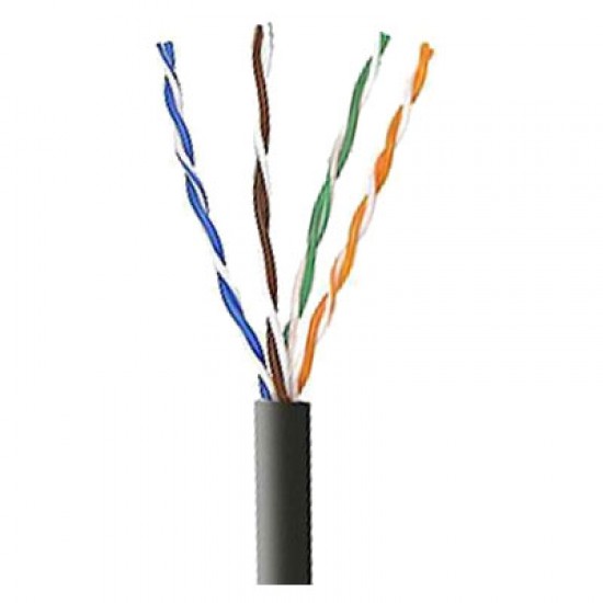 96294-09-08 Coleman Cable 2500' Outdoor Use Direct Burial CAT5 Network Cable UTP - Reel - Black