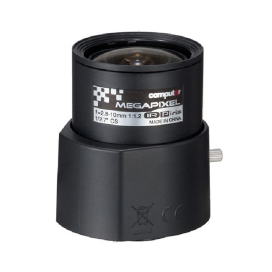 AG4Z2812KCS-MPIR Computar 3MP 1/2.7" 2.8-10mm Varifocal F1.2-F16C CS Mount P-Iris IR Corrected Lens