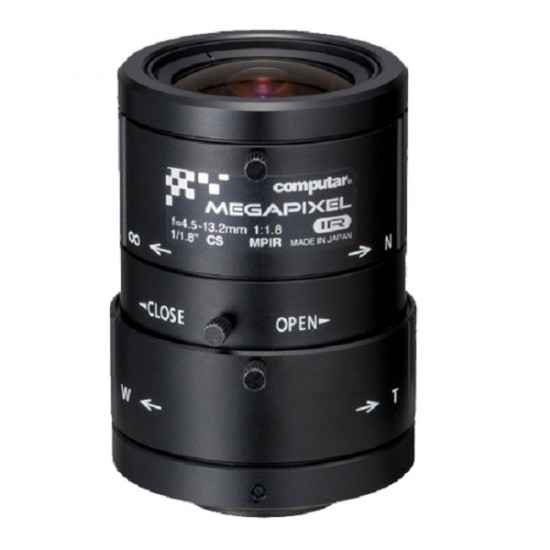 E3Z4518CS-MPIR Computar CS-Mount 4.5-13.2mm Vari-focal F/1.8 5 Mega-Pixel IR-corrected Manual Iris Lens