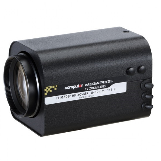 H10Z0819PDC-MP Computar 1/2" C-Mount 8-80mm F/1.8 1.3 Megapixel Preset Auto Iris Zoom Lens