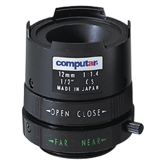 H1214FICS Computar 1/2" CS-Mount 12mm F/1.4 Monofocal Manual Iris Lens