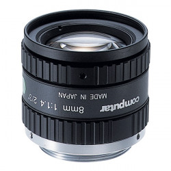 M0814-MP2 Computar 2/3" C-Mount 8mm F/1.4 1.5 Mega-Pixel Locking Iris Lens