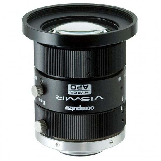 M0818-APVSW Computar 2/3" C-Mount 8mm F/1.8 Manual Iris SWIR Lens