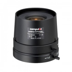M0918FIC-MP Computar 2/3" C-Mount 9mm F/1.8 5 Megapixel Manual Iris Lens