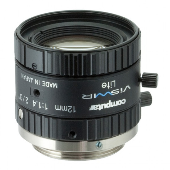M1214-VSW Computar 2/3" C-Mount 12mm F/1.4 Manual Iris Lens