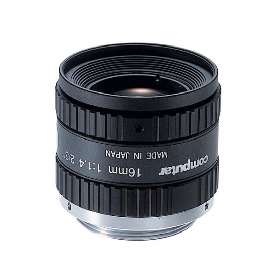M1614-MP Computar 2/3" 16mm f1.4 w/ Locking Iris & Focus Megapixel C-Mount Lens