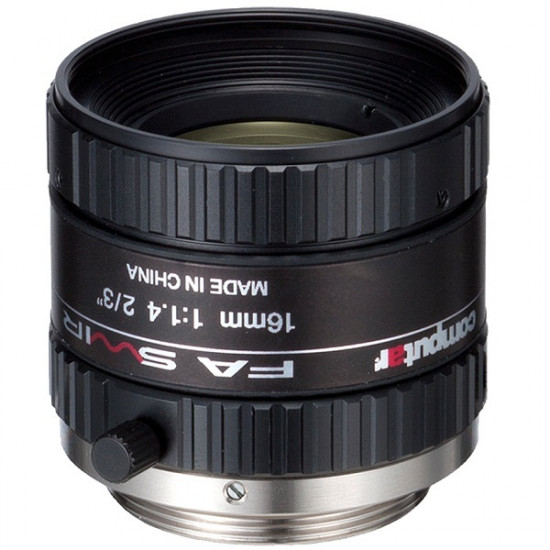 M1614-SW Computar 2/3" C-Mount 16mm F/1.4 Manual Iris Lens