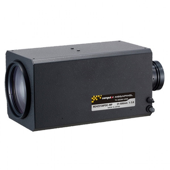 M24Z2138PDC-MP Computar 2/3" C Mount 21-500mm Motorized F/3.8 2MP DC Auto Iris Lens