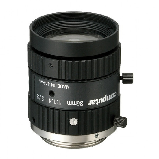 M3514-MP Computar 2/3" C-Mount 35mm F/1.4 1.5 Mega-Pixel Locking Iris Lens