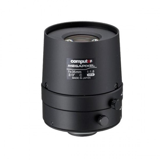 M3518FIC-MPIR Computar C-Mount 35mm F/1.8 5 Megapixel Manual Iris Lens