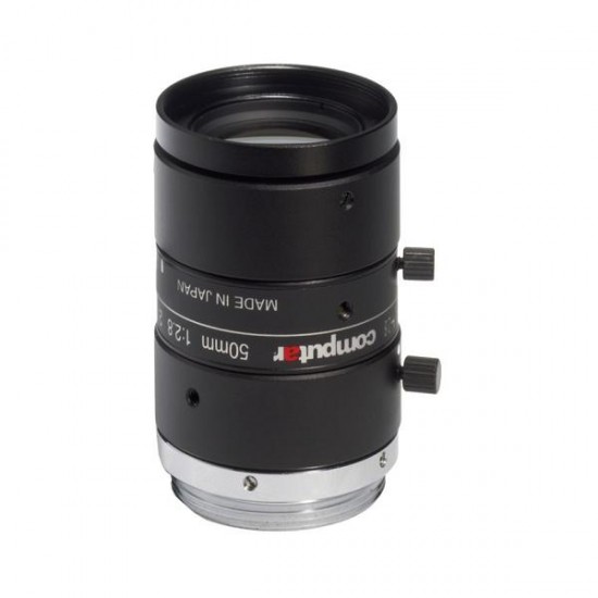 M5028-MPW2 Computar 2/3" C-Mount 50mm F/2.8 5 Mega Pixel Ultra Low Distortion Manual Iris Lens