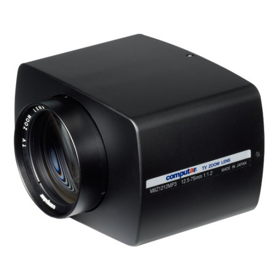 M6Z1212MP3 Computar 2/3" C-Mount 12.5-75mm Motorized Zoom F/1.2 3 Motors