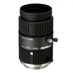 M7528-MP Computar 2/3" C-Mount 75mm F/2.8 1.5 Mega-Pixel Locking Iris Lens