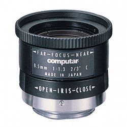 M8513 Computar C-Mount 8.5mm F/1.3 Monofocal Manual Iris Lens