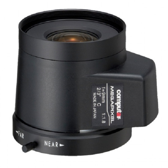 MG0918KC-MP Computar 2/3" C-Mount 9mm F/1.8 5 Megapixel P-Iris Lens