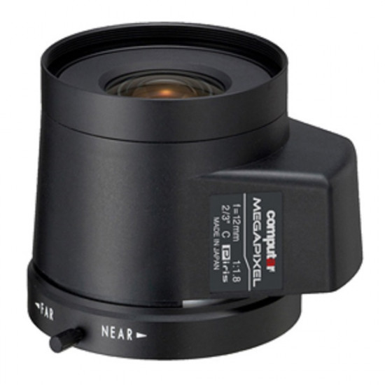 MG1218KC-MP Computar 2/3" C-Mount 12mm F/1.8 5 Megapixel P-Iris Lens