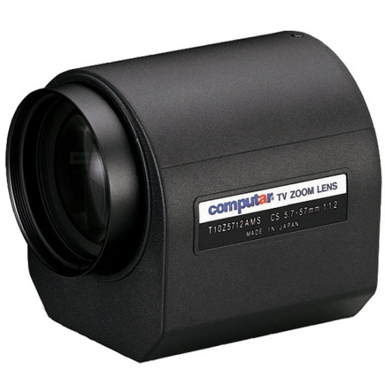 T10Z5712AMS-CS Computar 1/3" CS-Mount 5.7-57mm Motorized Zoom F/1.2 Video Auto Iris Lens