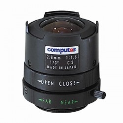 T2616FICS Computar CS-Mount 2.6mm F/1.6 Monofocal Manual Iris Lens