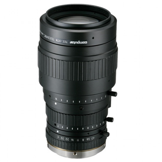 TEC-V7X Computar C-Mount 7x Macro Zoom 182-577.2mm 5.0 Megapixel Telecentric Manual Iris Lens