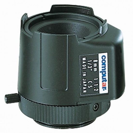 TG0812FCS-L Computar 1/3" CS-Mount 8mm F/1.2 Mini Connector Long Cable DC Auto Iris Lens