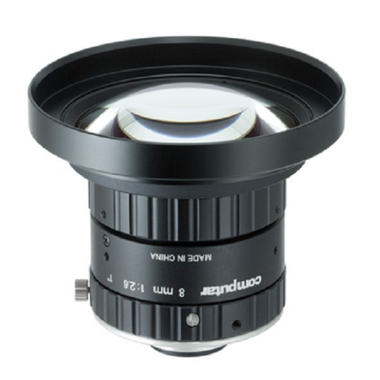 V0826-MPZ Computer 1" 8mm F2.6, 10 Megapixel Ultra Low Distortion Lens