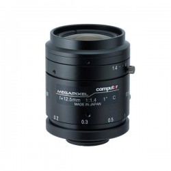 V1214-MP Computar 1" C-Mount 12.5mm F/1.4 2 Mega-Pixel Ultra Low Distortion Manual Iris Lens