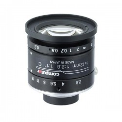 V1228-MPY Computar 1.1" C-Mount 12mm F/2.8 12 Mega-Pixel Ultra Low Distortion Manual Iris Lens