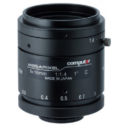 V1614-MP Computar 1" C-Mount 16mm F/1.4 2 Mega-Pixel Ultra Low Distortion Manual Iris Lens