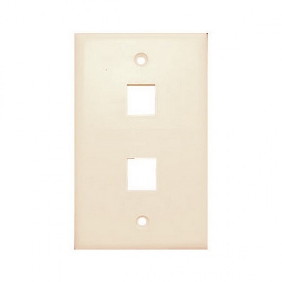 20-3002-IV Wall Plate for Keystone, 2 Hole -Ivory