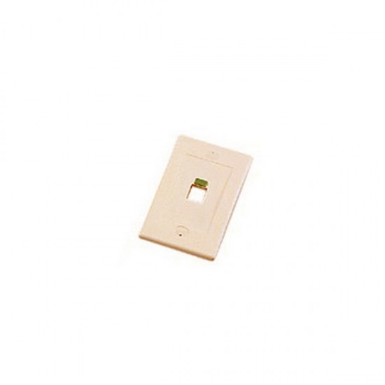 WPIC-1P-IV Single Gang Wall Plate Icon Style - 1 Port - Ivory