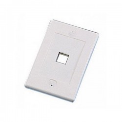 WPIC-1P-WH Single Gang Wall Plate Icon Style - 1 Port - White