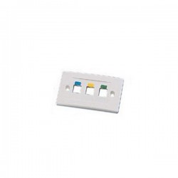 WPIC-3P-WH-H Single Gang Horizontal Wall Plate Icon Style - 3 Port - White