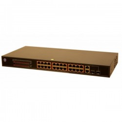 P3POE26-15 P3 24 Port PoE Switch and 2 SFP Uplink Ports
