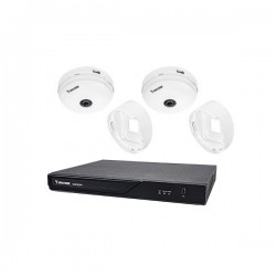 ND9323P-2TB-2FE90 Vivotek 8 Channel NVR 64Mbps Max Throughput w/ 8 Channel PoE Built-In - 2TB w/ 2 x 5MP Indoor Fisheye IP Security Cameras with Wall Mount Brackets