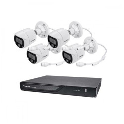 ND9323P-2TB-4IB69 Vivotek 8 Channel NVR 64Mbps Max Throughput - No HDD w/ Built in 8 Port PoE w/ 4 x 5MP Outdoor IR Bullet IP Security Cameras
