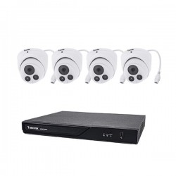 ND9323P-2TB-4IT80 Vivotek 8 Channel NVR Kit 64Mbps Max Throughput 2TB w/ 4 x 5MP Outdoor IR Turret IP Security Cameras