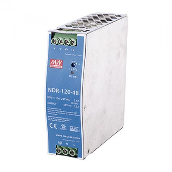 NDR-120-48 Vivotek 120W Din Rail Power Supply 48VDC
